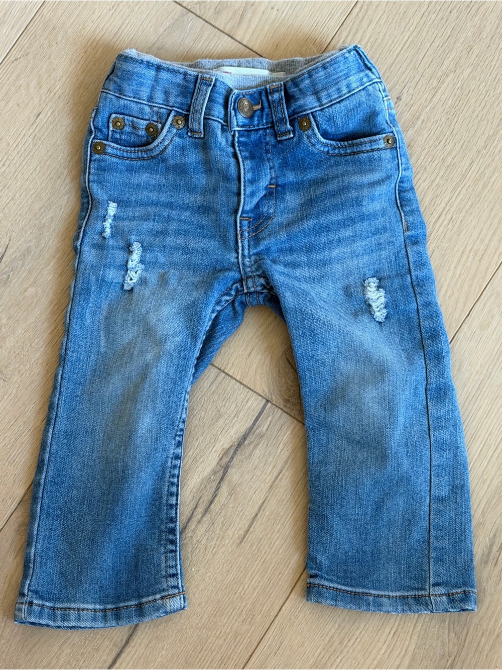 Levi's Light Blue Kids Distressed Denim Jeans 12m